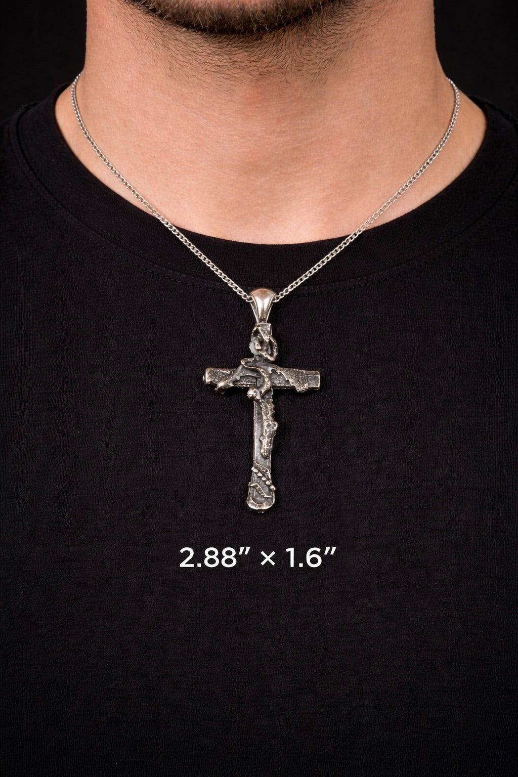 Sterling silver Fusion Cross